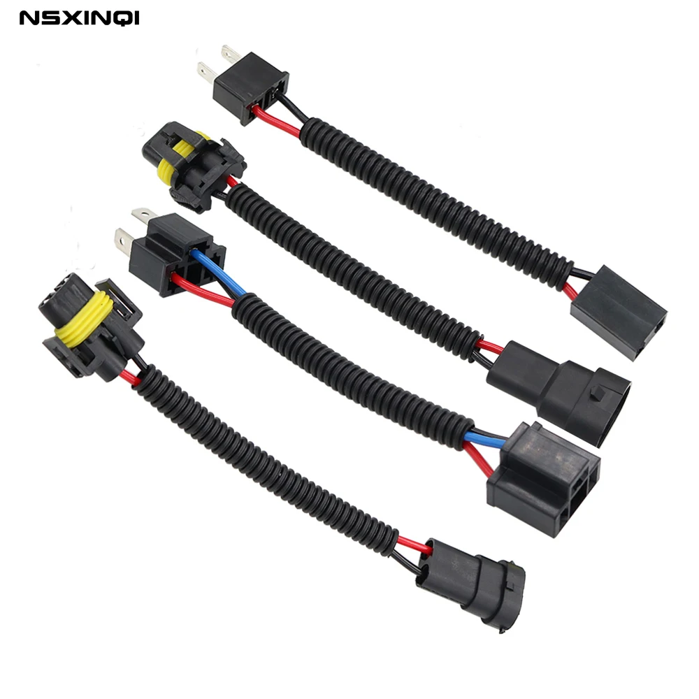 

1piece 9005 9006 H4 H7 H11 male female car headlight Bulb Holder Extension Auto Wire fog light Adapter Socket Connector