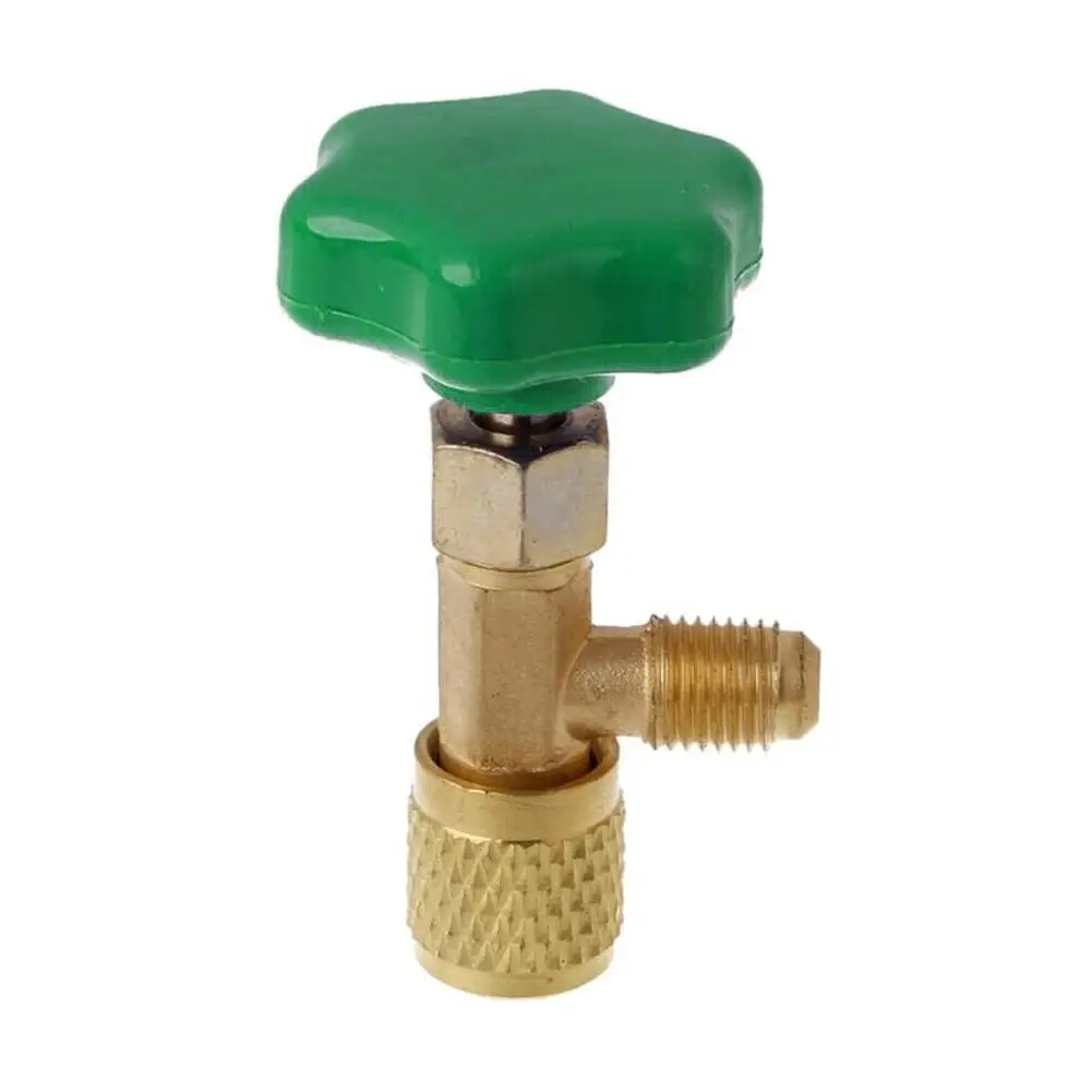 1/4 conector sae mayitr válvula de distribuição de baixa pressão abridor de garrafa refrigerante pode tocar para r22 r134a r410a gás 1 p y3w6