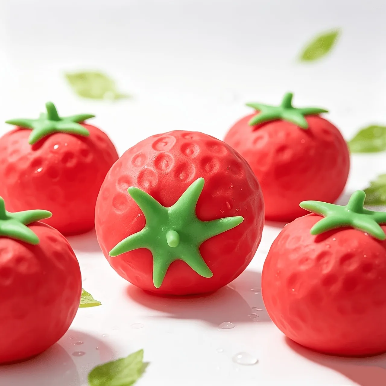 Cute Strawberry Slow Rebound Squeeze Ornament, Soft Fruit Shaped Stress Relief Decor, Mini Leisure Table Accessory for Home Layo