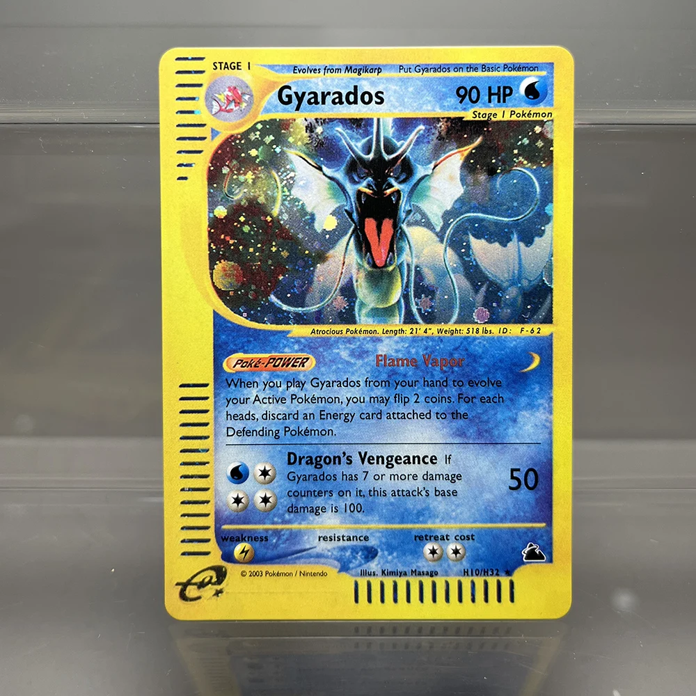 PKM-Karten Tyranitar Gengar Nidoking Einzelfolienkarten Aquapolis Espeon Hypno Classic Game Collection Cards PTCG Proxy Cards