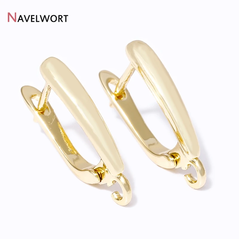 18K Gold Plated Shvenzy Earwires,Sun Flower Earring Hooks,Earring Making Findings Accessories,Brass With Zircon Earring Fixtures