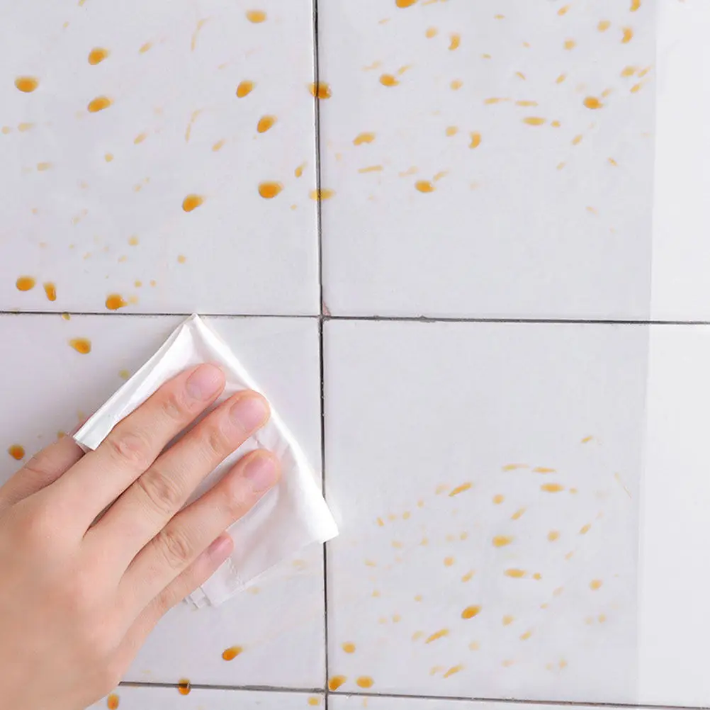 1 Roll Transparent Oilproof Kitchen Sticker Heat Resistant Grease Proof Tile Wall Protector Self Adhesive Waterproof Wall Decal