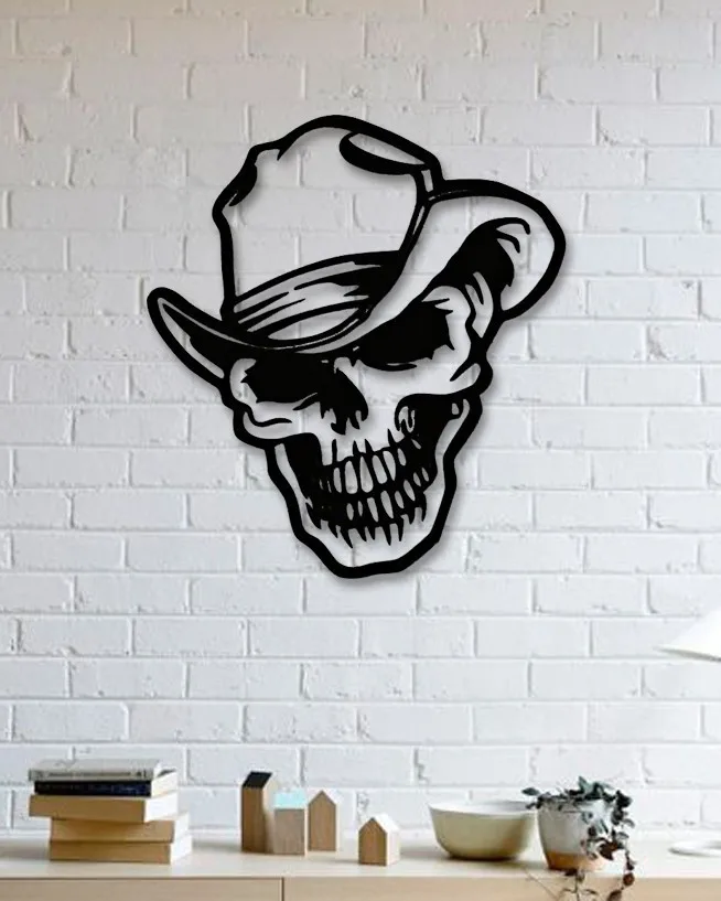 

Skull Designed Wall Decorative Metal Wall Art Black Wall Décor,Living Room, Bedroom, Kitchen, bathroom Interior Decoration, Wal