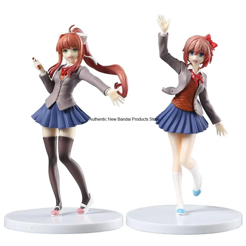 Doki Doki Literature Club! Sayori Monika PVC Anime Figurine Model Toy Figure Collection Doll Gift