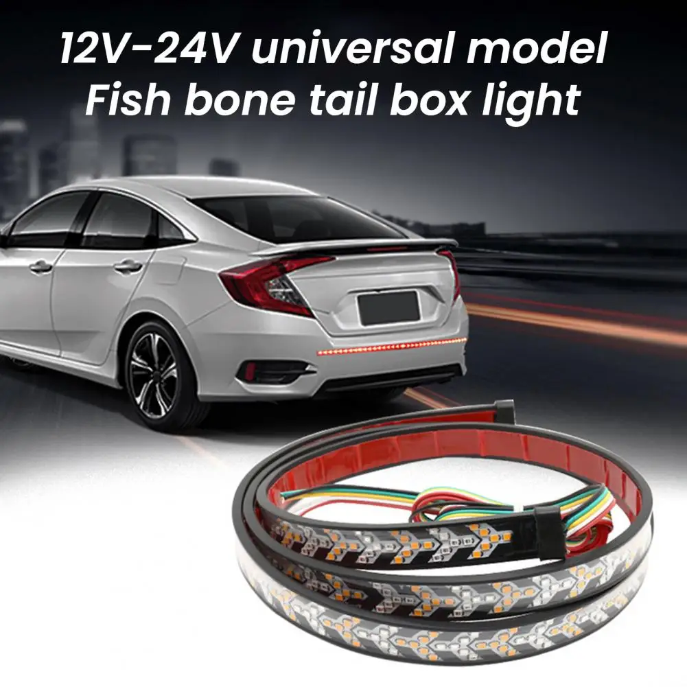 Taillight LED Bar Flexible Waterproof Tailgate Light Strip with Arrow Signal Brake Turn Sequential Amber Red Lights for Trailers
