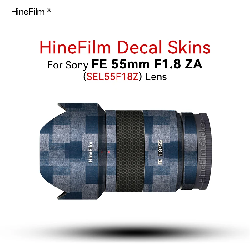 Hinefilm Skin for Sony 55 1.8 Lens Stickers FE55 F1.8 Premium Skin For Sony FE 55mm f/1.8 ZA SEL55F18Z Lens Protector Wrap Cover