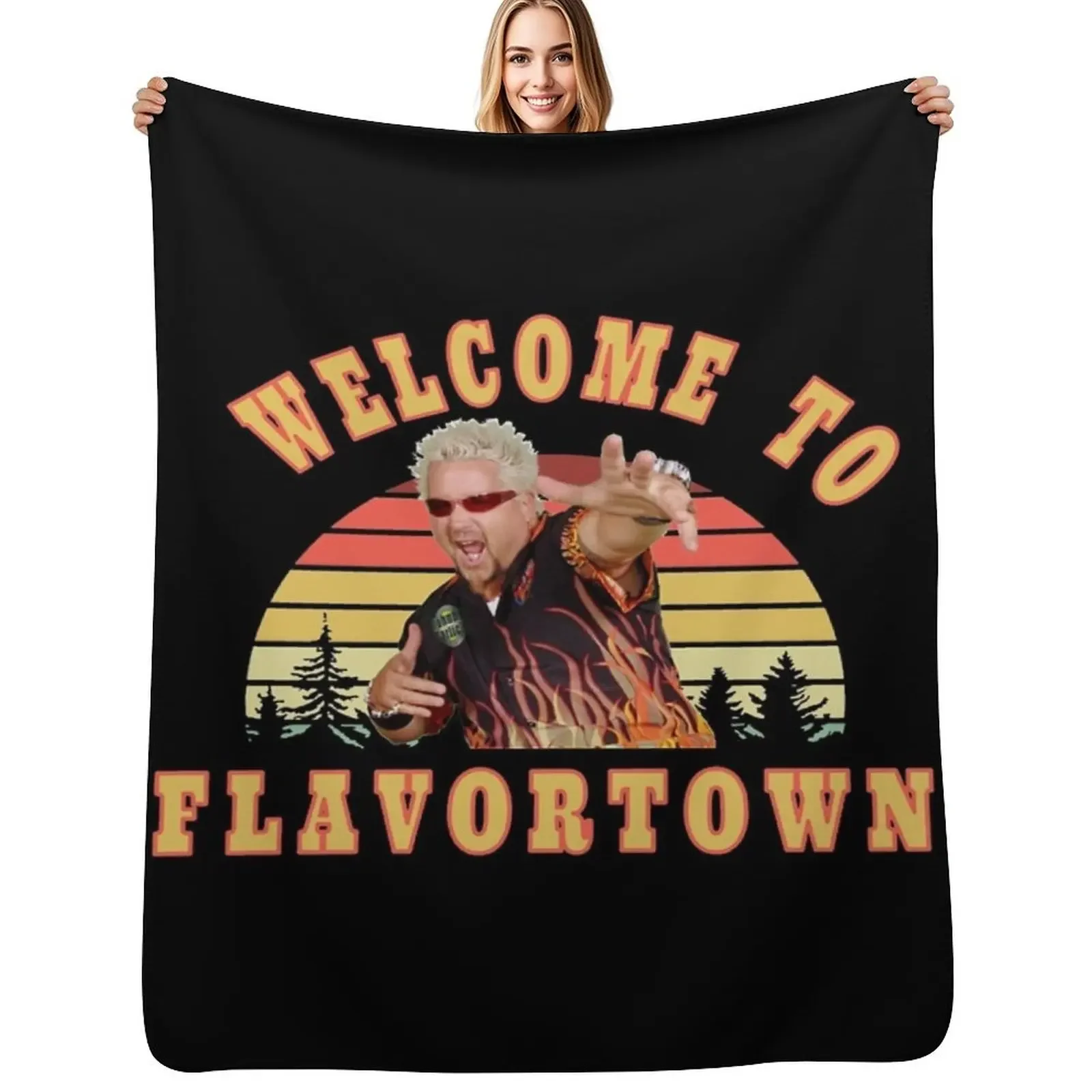 

New Guy Fieri Fans Flavortown Throw Blanket christmas decoration Personalized Gift blankets and throws Blanket
