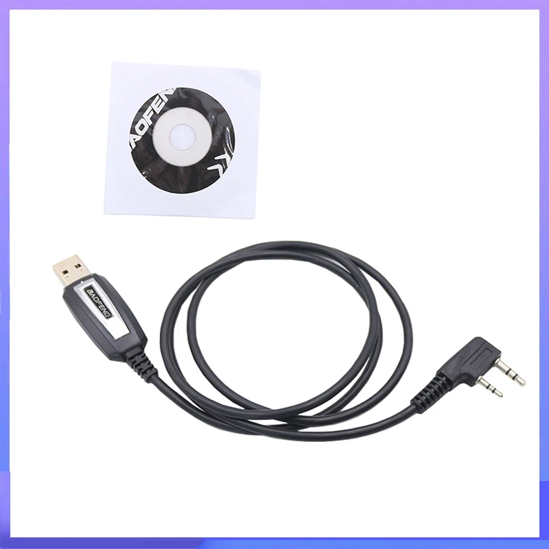 USB Programming Cable With CD for Baofeng UV-5R UV 888S UV-S9PLUS UV-13 16 17 21 Pro Quansheng UV-K5 5R Plus Walkie Talkie Radio