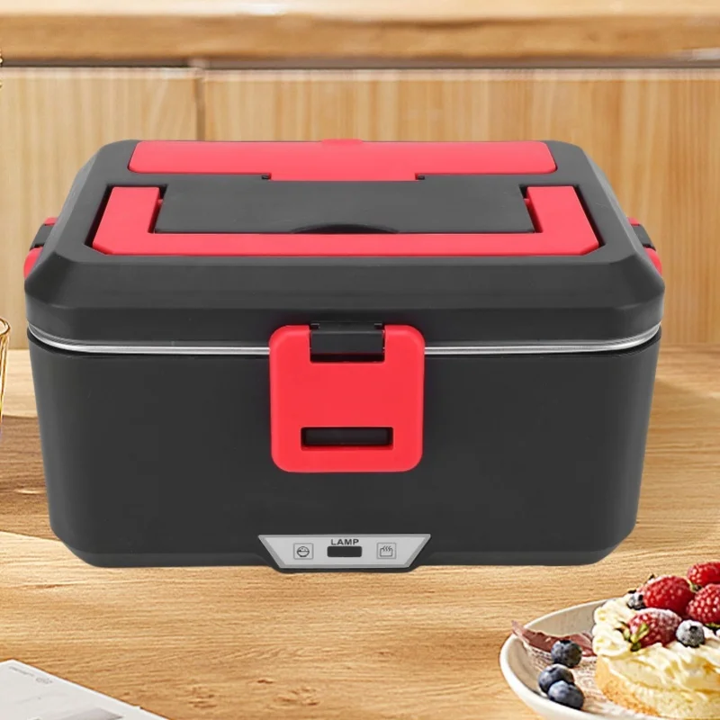 1.8L Portable Electric Lunch Box Food Warmer 304 Stainless Steel Dishwasher Safe For Home Car Office Use