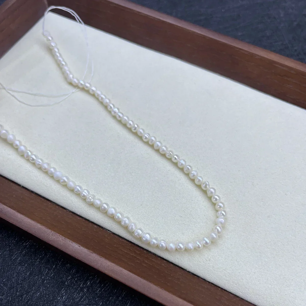 

3-4mm Factory Wholesale Natural Freshwater Pearl Across Round Loose Bead Fine Jewelry Make DIY Necklace Bracelet Women Gift