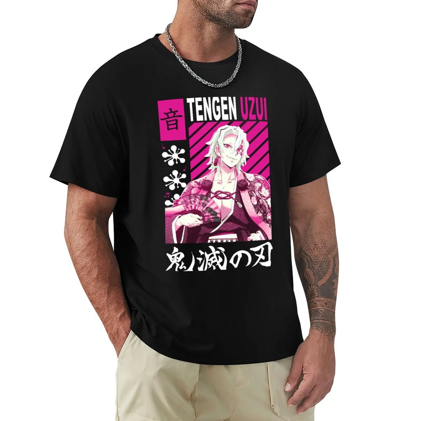 

uzui tengen T-Shirt summer 2025 funny shirt cotton Short sleeve tee Men's t-shirt