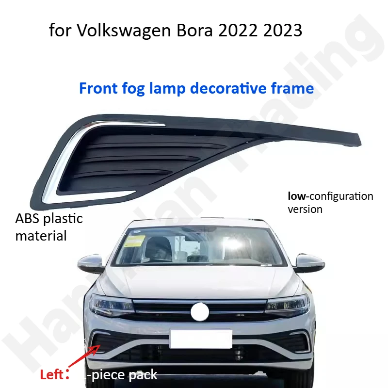 for Volkswagen Bora 2022 2023 Front fog lamp frame/low, medium and high configuration fog lampshade/front bumper grid frame