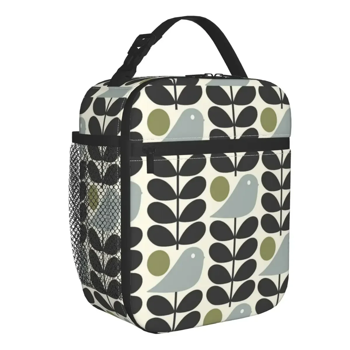 Bird Orla Kiely Abstract Design Insulated Lunch Bag School Office Scandinavian Waterproof Cooler Thermal Bento Box Children