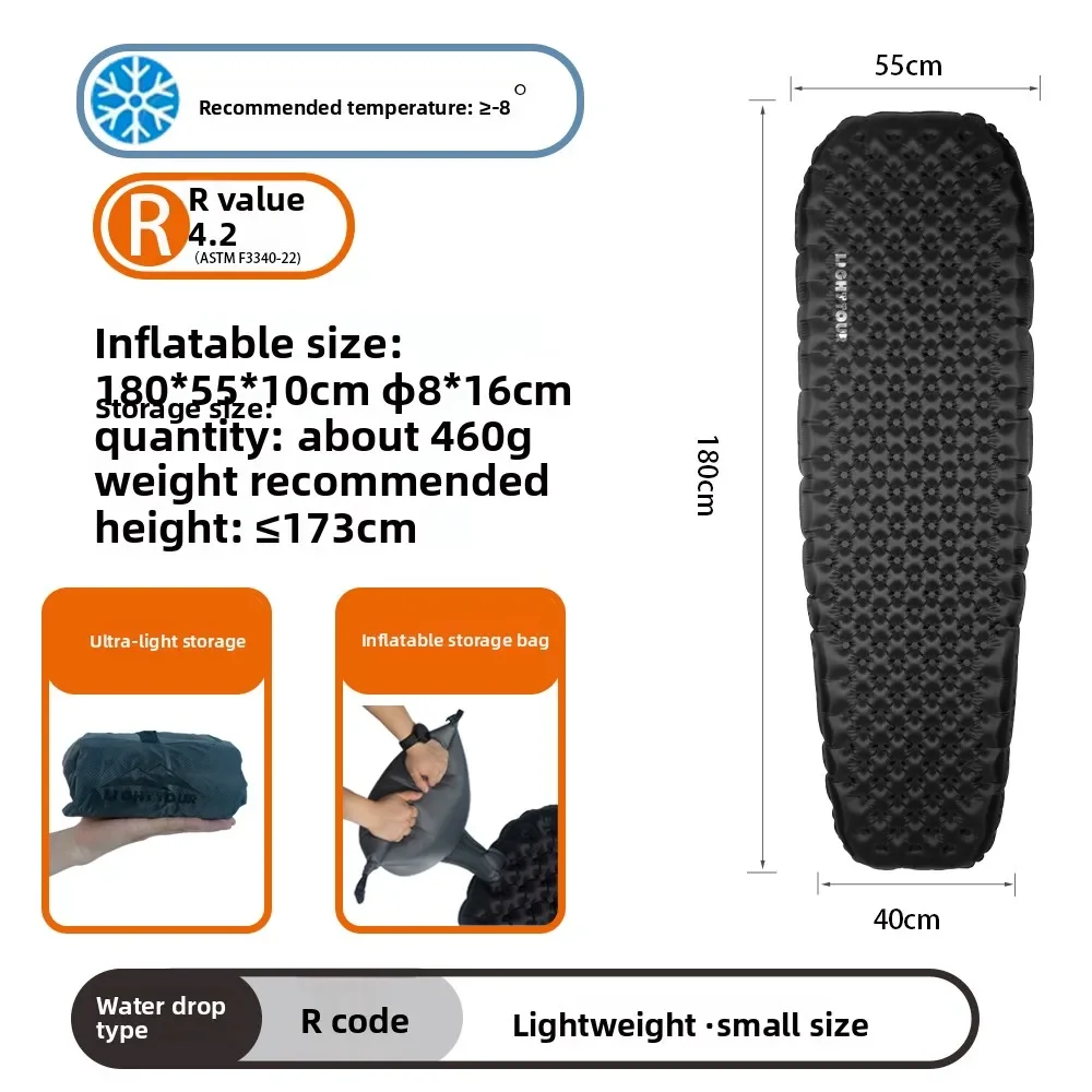 Light Tour R7.5/R3.0 Camping Opblaasbaar Matras Outdoor Draagbare Slaapmatje Ultralight Wandelmat met Opblazen Airbag