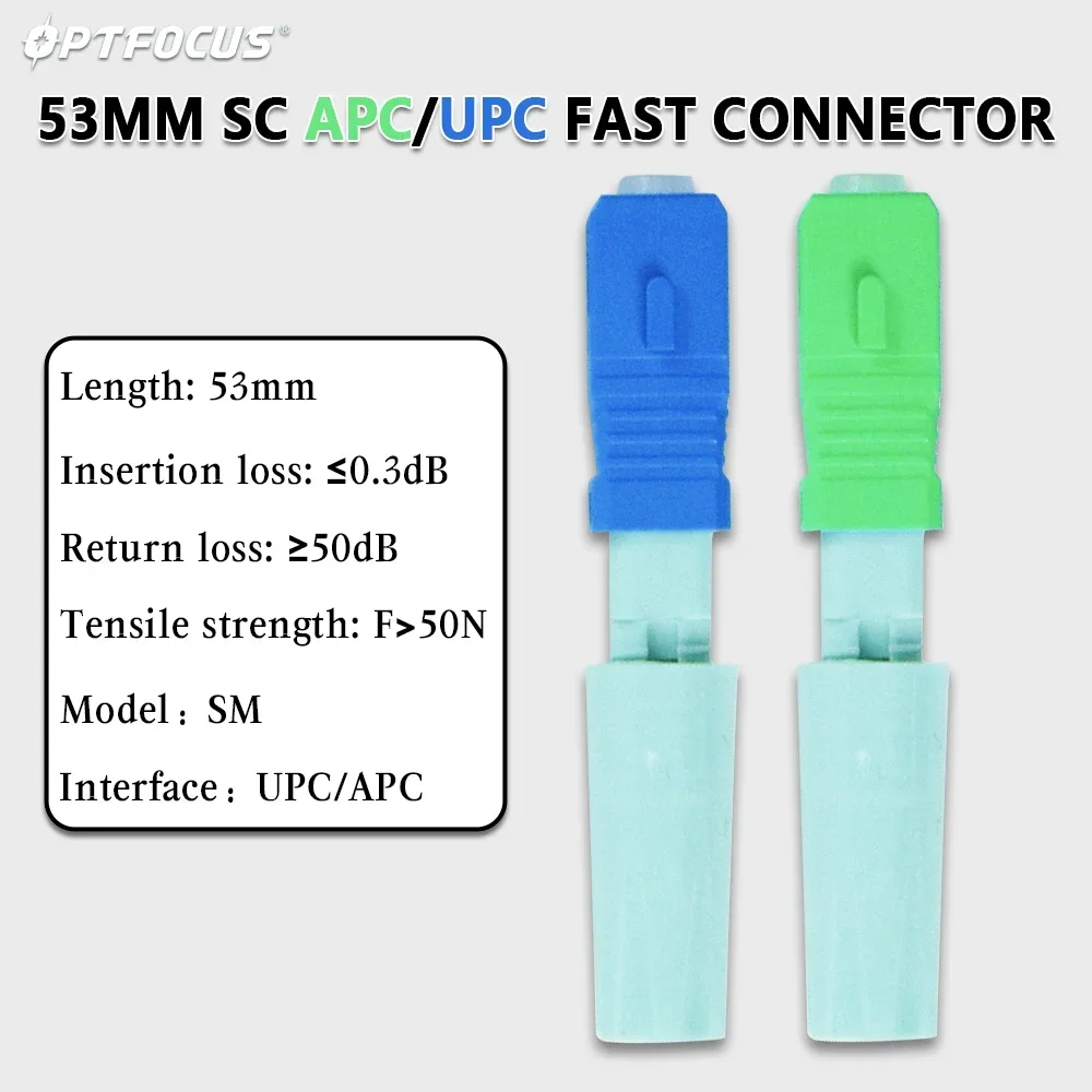 

OPTFOCUS SC APC Fiber Connector FTTH Tool Single Mode SC UPC Fast Connector Conector Fibra Optic