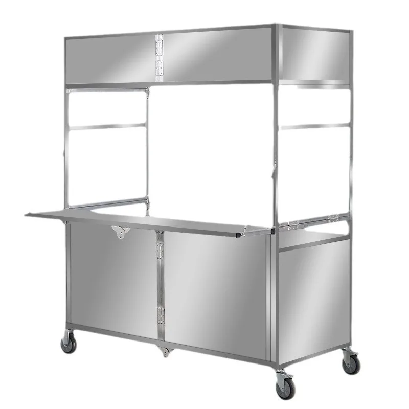 Estola plegable camión de aperitivos carrito comercial coche comedor gourmet camión de puesto móvil al aire libre