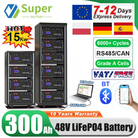 LiFePO4 48V 300Ah 15Kwh Battery Pack 6000 Cycles 51.2V BMS 100Ah 120Ah 150Ah 200Ah Solar Energy Storage Lithium Battery EU STOCK