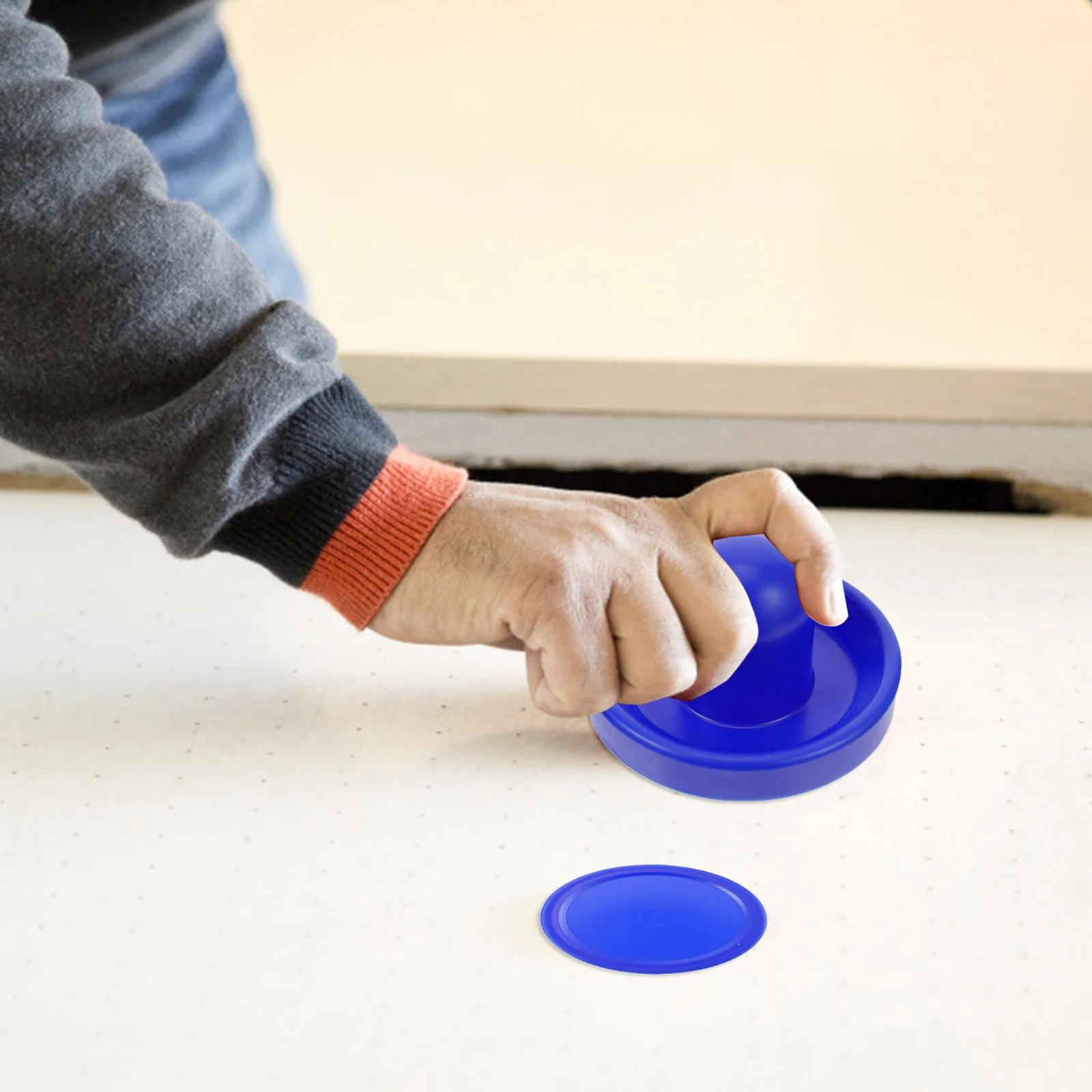 

1Set Complete Air Hockey Replacement Kit Includes Pucks Pushers Paddles Hard Non Brittle ABS Construction Ideal for Game Room