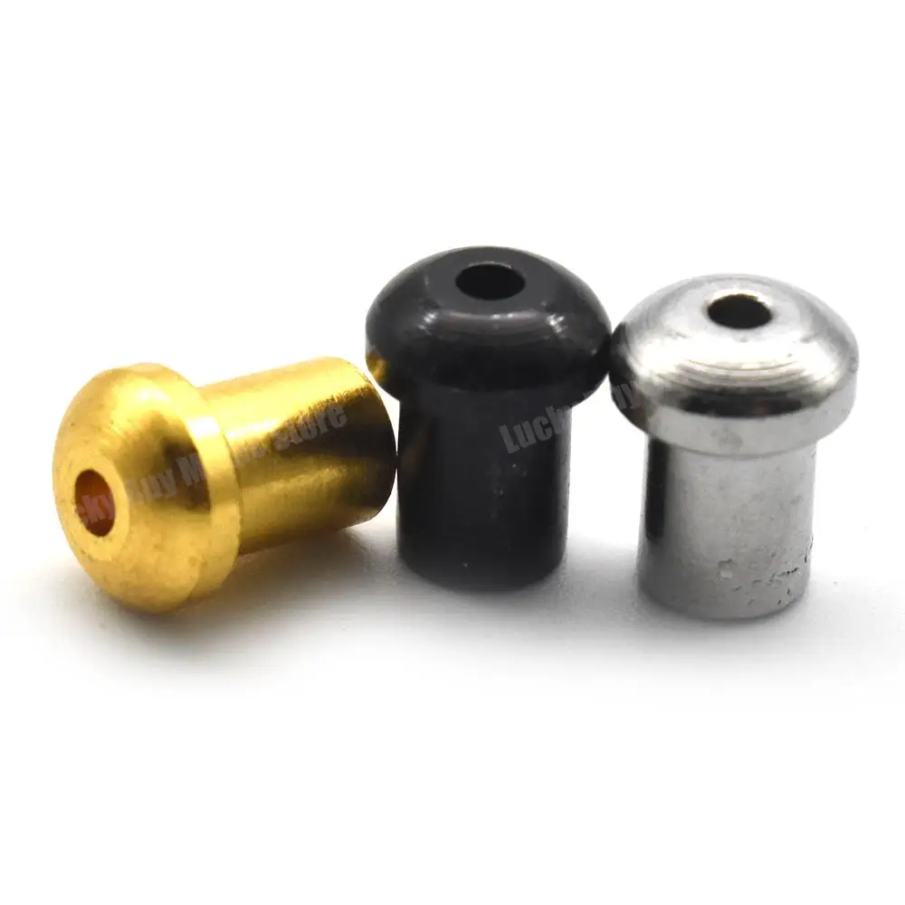 12 stücke String Professionelle Metall Montage Aderendhülsen Buchse Durch Körper Ferrule String Kappe für Bass Musical Instrument Gitarre