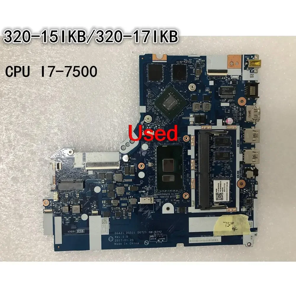 

NM-B242 для Lenovo ideapad 320-15IKB/320-17IKB, материнская плата для ноутбука, процессор I7-7500U, графический процессор 940MX, 2 ГБ ОЗУ, 4G FRU 5B20N86276