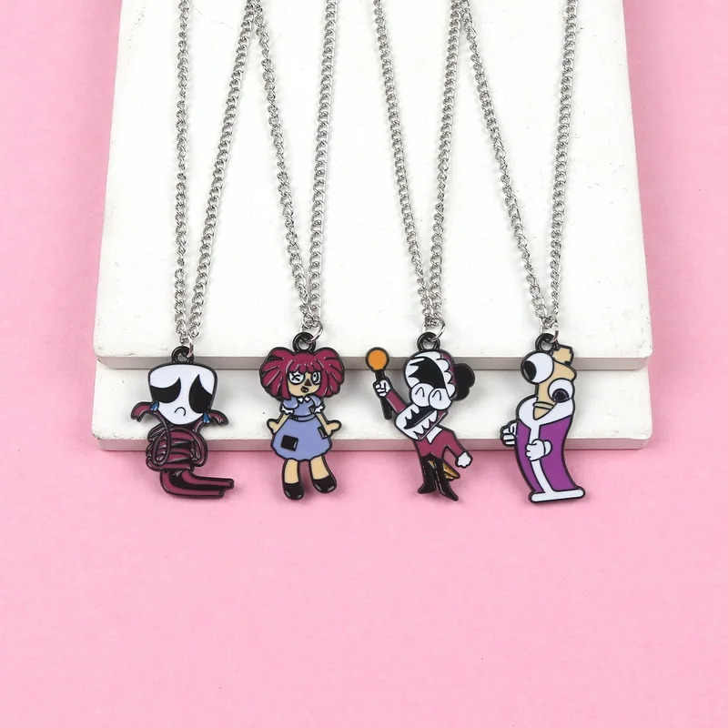 Erstaunliche Zirkus-Anime-Accessoires: Pomni-Figur, Legierungs-Halskette, Sammlerstück Jax-Anhänger, Sammlerstück Kinger-Taschen-Accessoire, Spielzeug, Geschenke – Detail 5