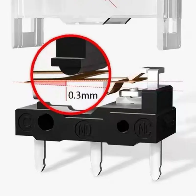 Kailh Gm8 Zwarte Mamba Muis Microschakelaar 80 Miljoen Levensduur 3 Pin Zwarte Dot Knop Compatibel Met Logitech Razer Vervangen