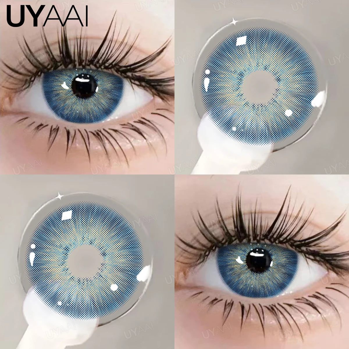UYAAI NIEUWE Blue Eye Kleur Lens 1 Paar Groen Gekleurde Leerlingen voor Ogen Natuurlijke y2k Mode Lenzen Koreaanse Stijl Colorcon Oogcontacten