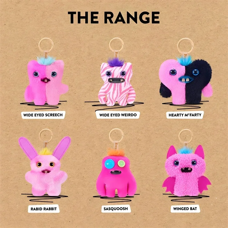 Original Fuggler Funny Ugly Teeth Monster Plush Toys Keychain Fugglers Baby Pinkles Peluche Dolls Pendant Bagged Gifts No Box
