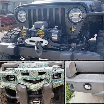 3palcové LED pracovní světlomety 24V 12V auto denní svícení LED 6000K/3500K mlhová čočka motocyklový reflektor pro Jeep Wrangler 4x4 Off Road 8 nejlepší prodej univerzální mlhová světla do nárazníku auta - №7