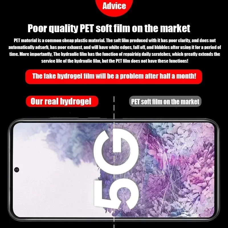 4 قطعة هيدروجيل فيلم لسامسونج S25 S24 S20 S22 S21 الترا S10 S9 S8 زائد FE حامي الشاشة لسامسونج نوت 20 10 9 8 زائد S23U