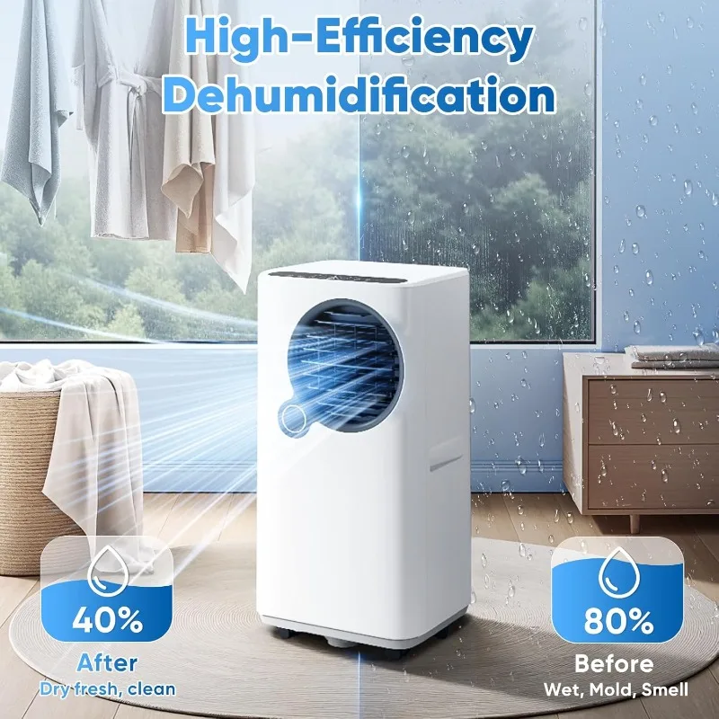 Portable Air Conditioners for Room Indoors, 16000 btu Smart AC Unit with Cooling/Dehumidifier/Fan, APP/Remote Control, 24h Timer