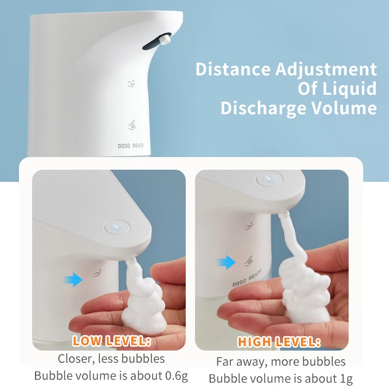 New Wall Mounted Automatic Soap Dispenser Foam Smart Hand Washing Machine 400ml Liquid Rechargeable Bathroom Induction Sensor