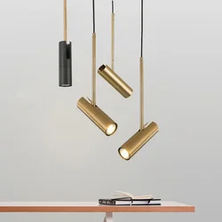 Lampe LED Suspendue au Design Moderne, Éclairage d'Angle Réglable, Luminaire Décoratif de Plafond, Idéal pour un Salon, une Chambre à Coucher ou un oral et