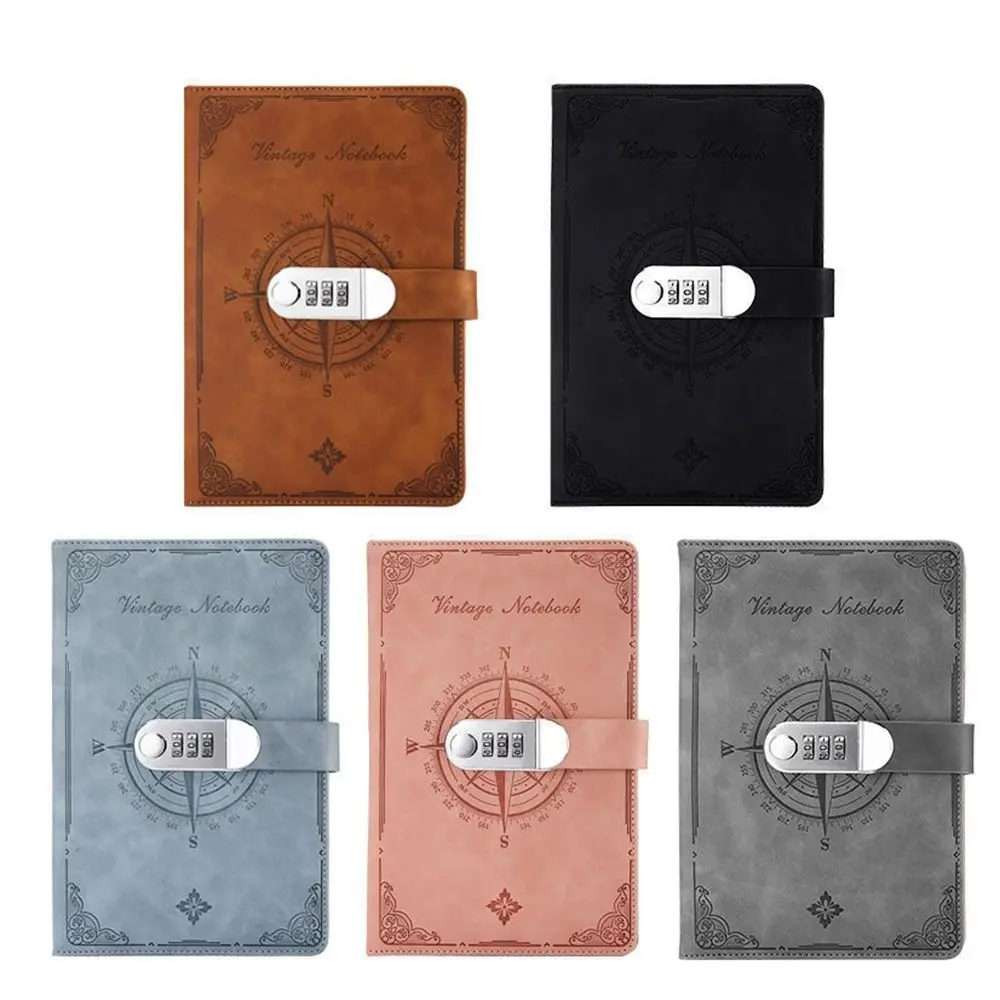 200-Page Password Notebook Stationery Diary Book A5 Notebook With Lock Stain Resistant Smooth Writing Travelers Journal