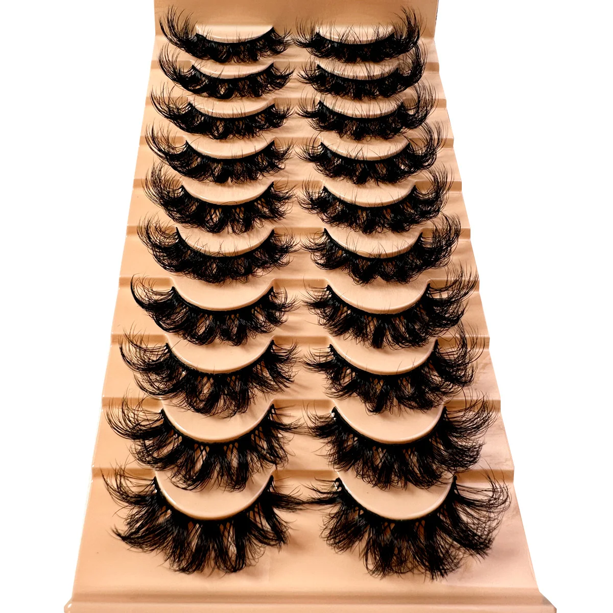 20 Paar künstliche 3D-Nerzwimpern, russisches Volumen, flauschig, dünn, natürliche falsche Wimpern, dicke, dramatische Nerzwimpern, Maquiagem-Make-up