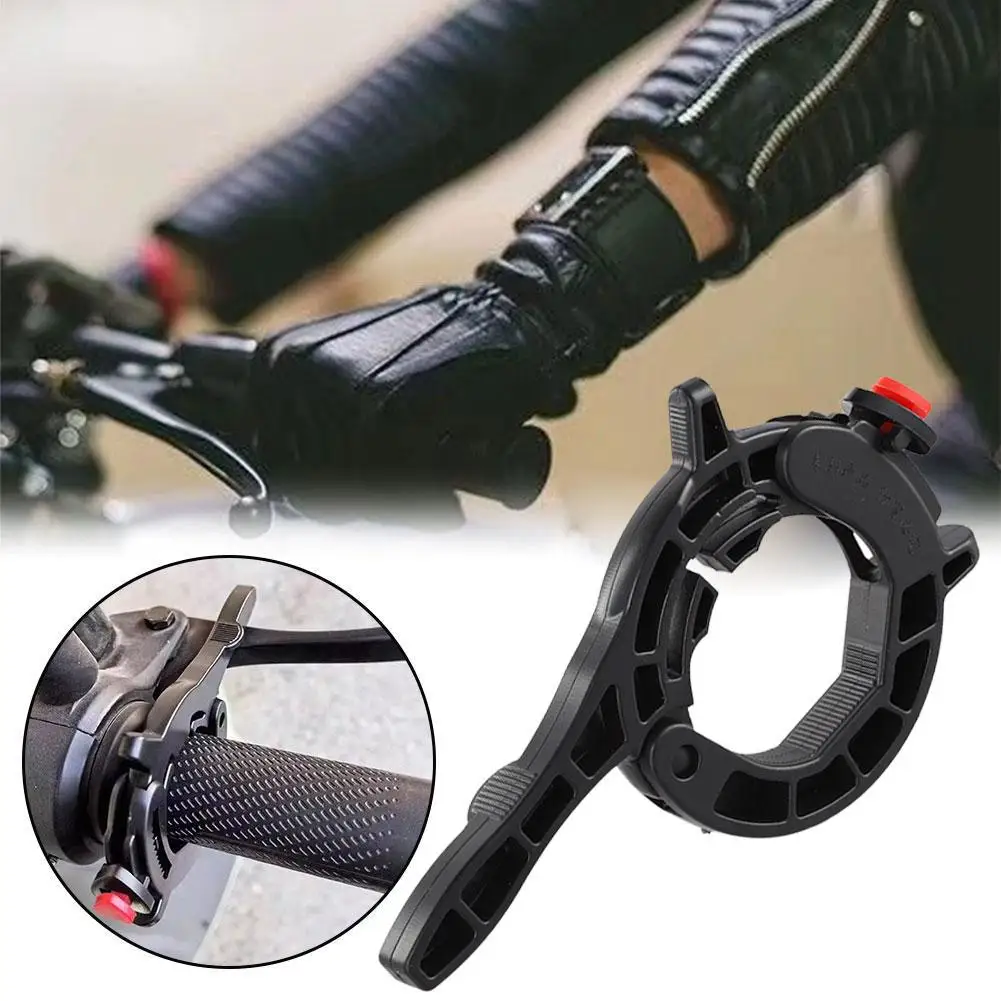 Motorcycle Constant Speed Cruise Control Clamp Clip Effort Saving Device Booster Assist Universal Wrist Grip Handle Bar