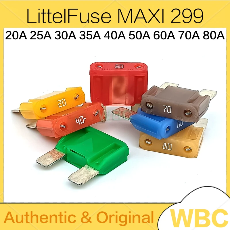 1 قطعة Littelfuse ماكسي 299 سلسلة 20A 25A 35A 40A 50A 60A 70A 80A 32V حجم كبير التأمين المكونات في إدراج السيارات فيوز شفرة الصمامات #4
