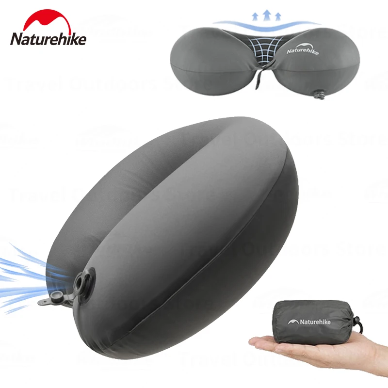 Naturehike TPU Inflatable Portable Neck Pillow Stored Self Filled Suitable Outdoor Travel Business Camping Airplane Car Nap Neck