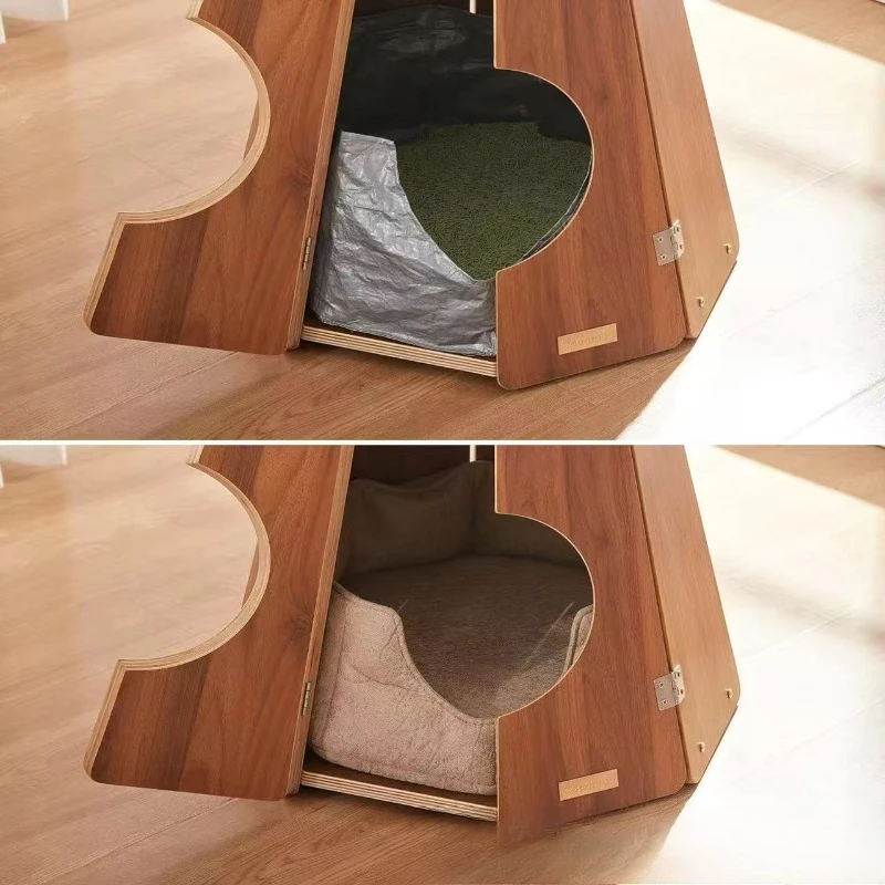 Triangular vertical cat scratching board, scratch-resistant and wear-resistant without falling debris.