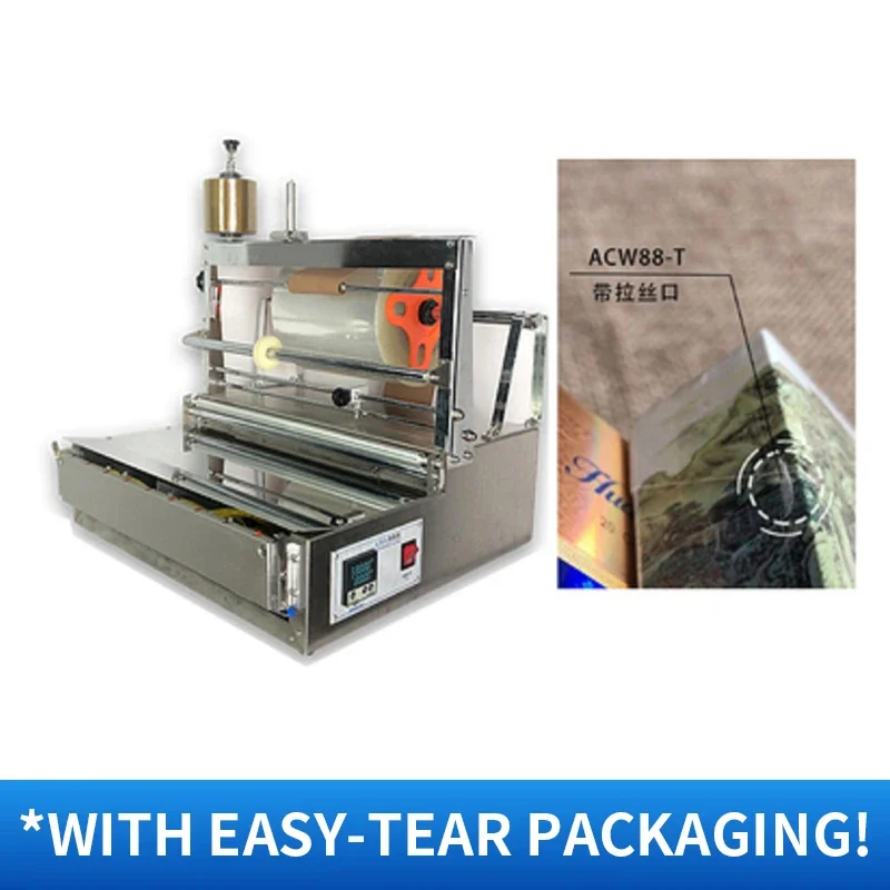 1500W Commercial BOPP Film Heat Shrink Wrapping Machine Cigarettes Cosmetics Poker Box Wrapper Packer Vacuum Food Sealers