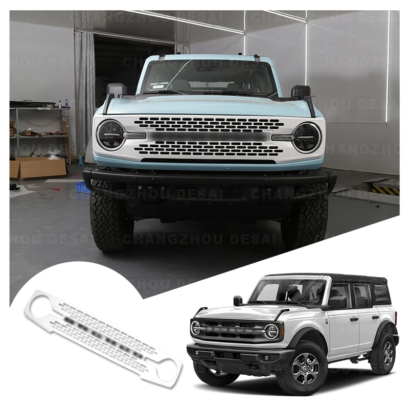 

Car Exterior Accessories Body Kit High Configuration Radiator Grille Car Front Grille for Ford Bronco 2/4 Door 2021 2022 2023