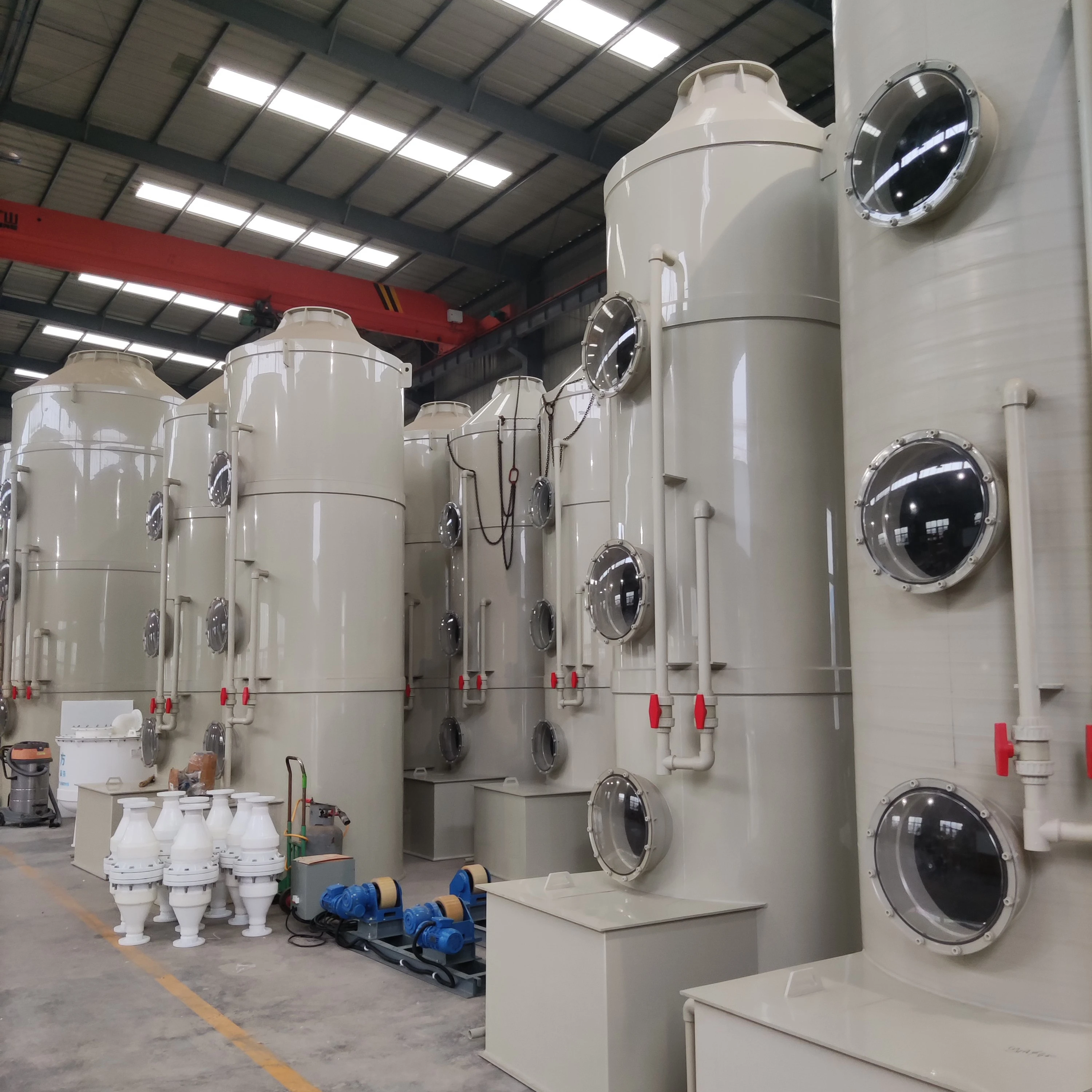 Professional Qiankun Gas Disposal Machinery 3000m/Hour Purify Efficiency Spray Tower Counter-Current Scrubbing Pump 200kg