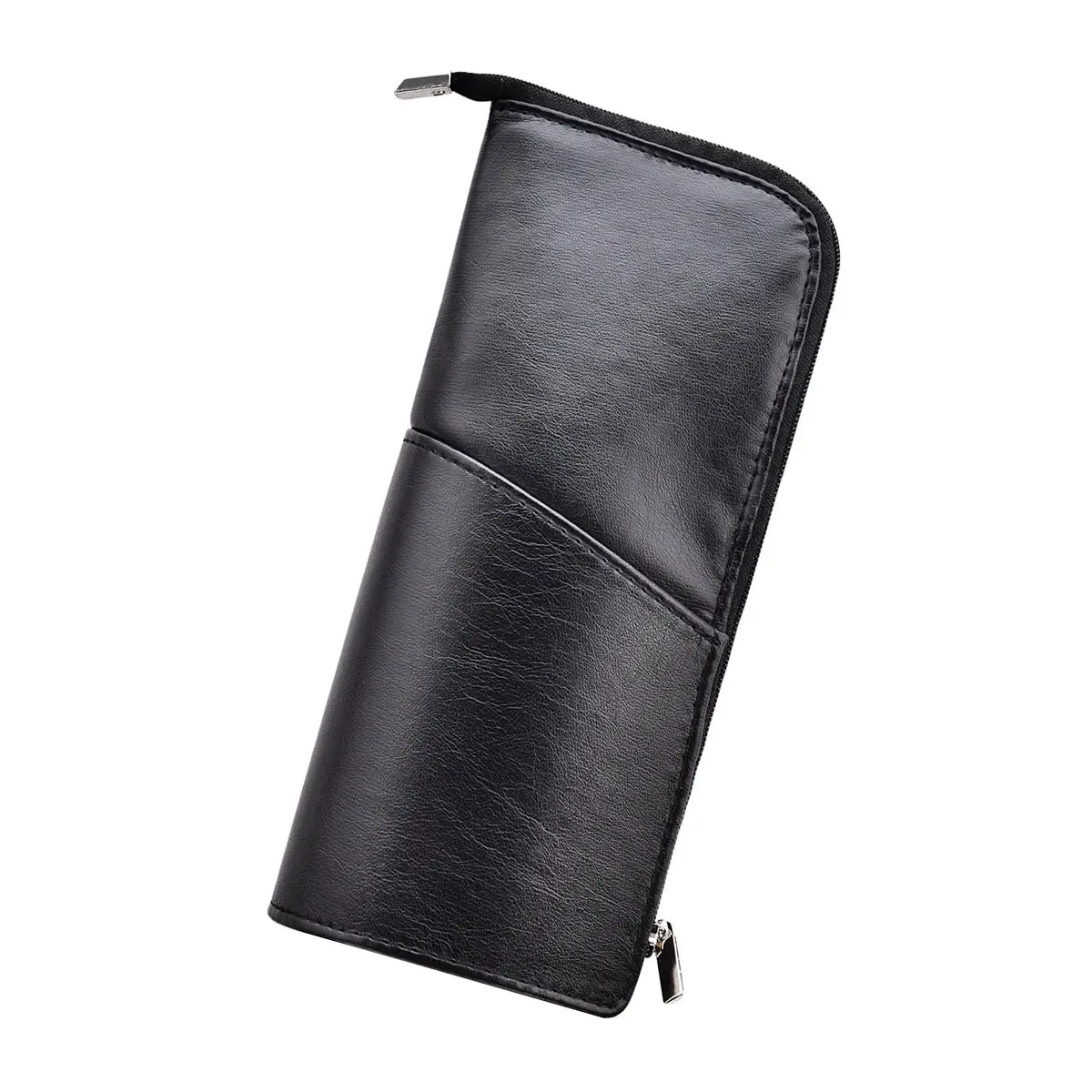 Compact PU Travel Makeup Brush Holder Stand Up Brush Pouch Organizer for Foundation Primer Concealer Mascara