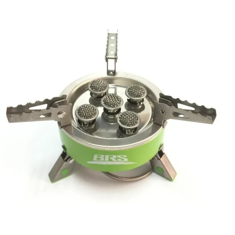 BRS 7000W Strong Power Gas Stove for Camping & Barbeque, with Five Burners and Portable Design for Easy Carrying BRS-75