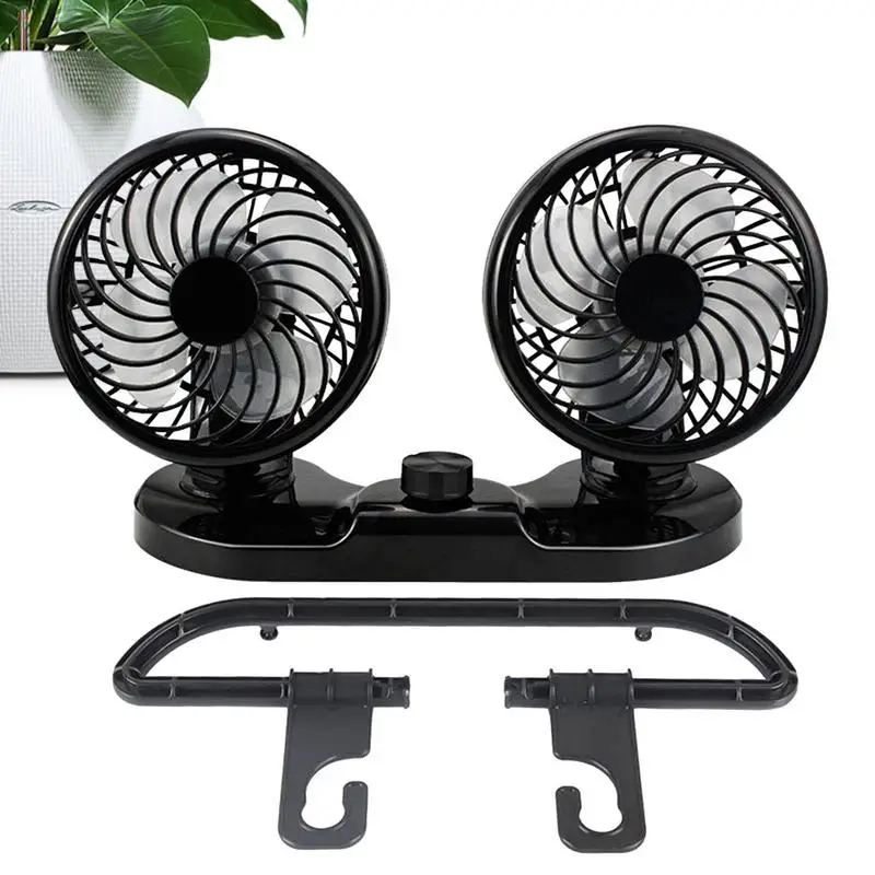 Car Window Fan Mute Portable Car Air Conditioner Car Fan For Backseat Car Seat Cooler Portable AC For Car 360 Rotatable 2 Speeds