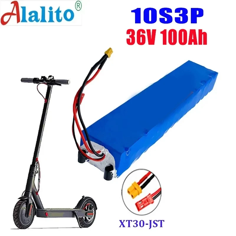 

36V 100Ah 18650 lithium battery pack 10S3P 100000mah 250W-500W Same port 42V Electric Scooter M365 ebike Power Battery with BMS