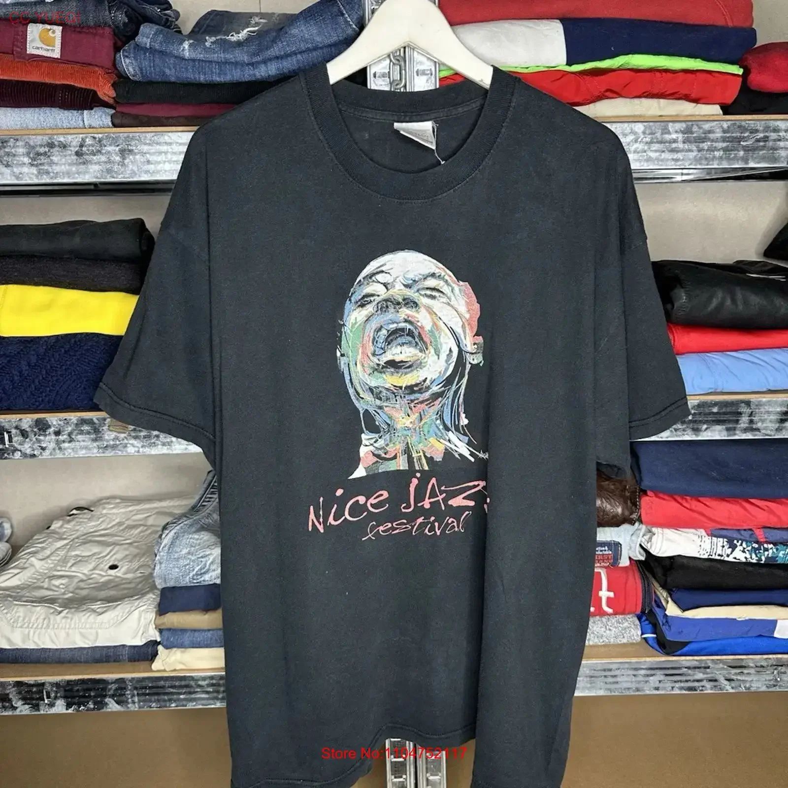 LOUIS ARMSTRONG Nice Jazz Festival T Shirt XL Vintage 00s Music Art  vintage Washed Unisex graphic Casual designer clothes