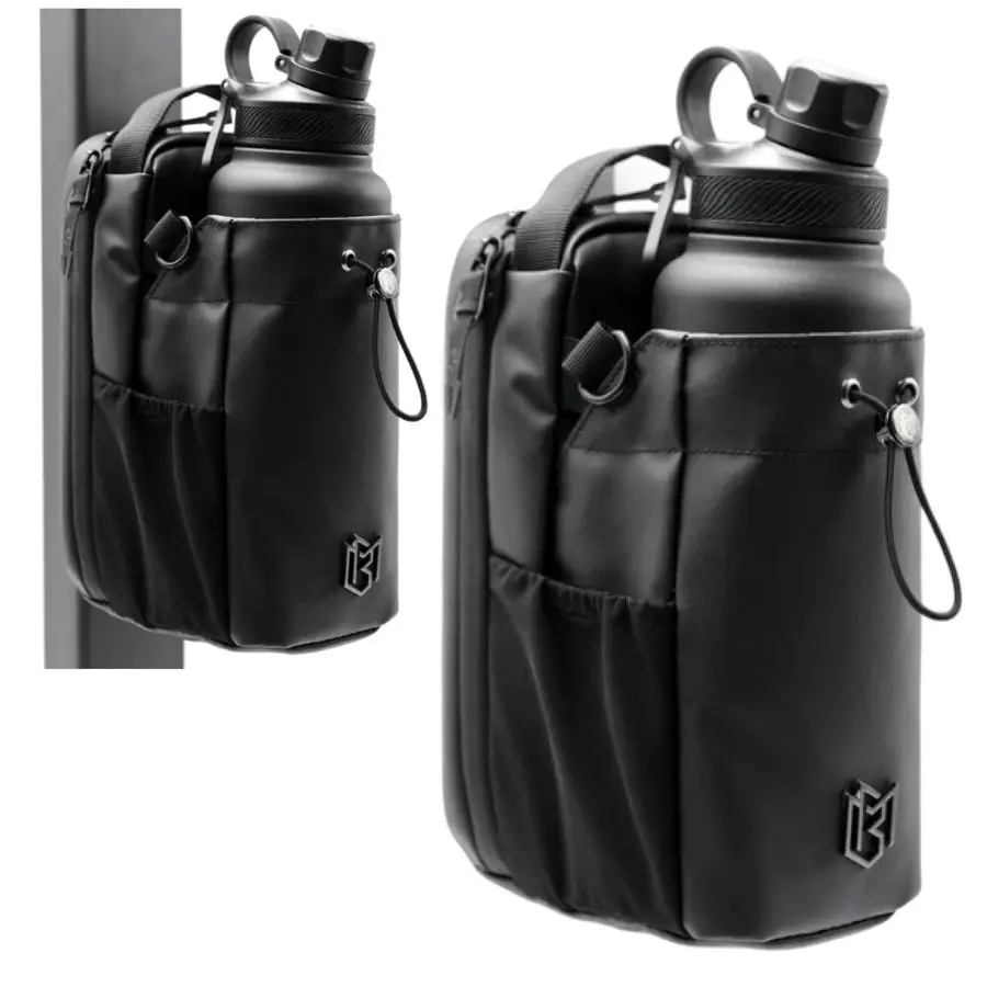 

Gym Bag for Men and Women Sling Bottle with Magnetic Attachment Water Bottle Holder, Gym Pouch, Crossbody Bag for Travel, Sports