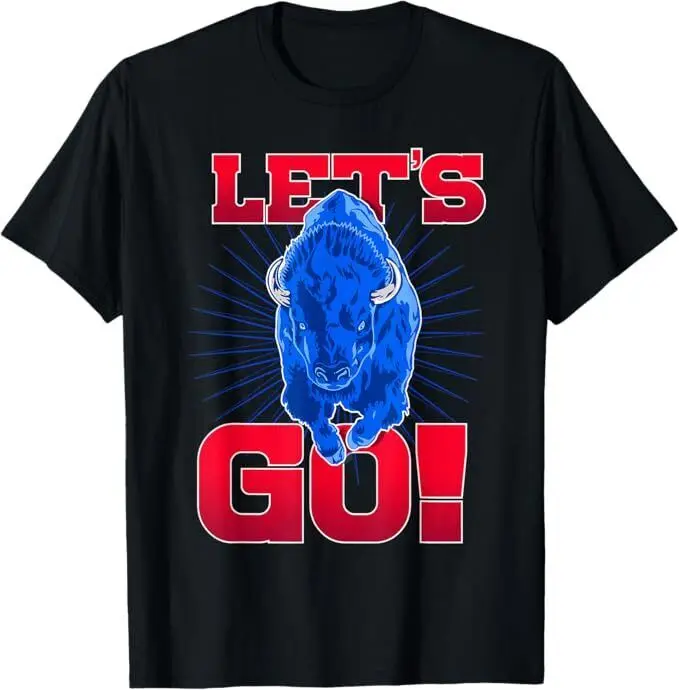 WNY Pride T-Shirt - Red & Blue Buffalo - Let's Go Buffalo T-Shirt