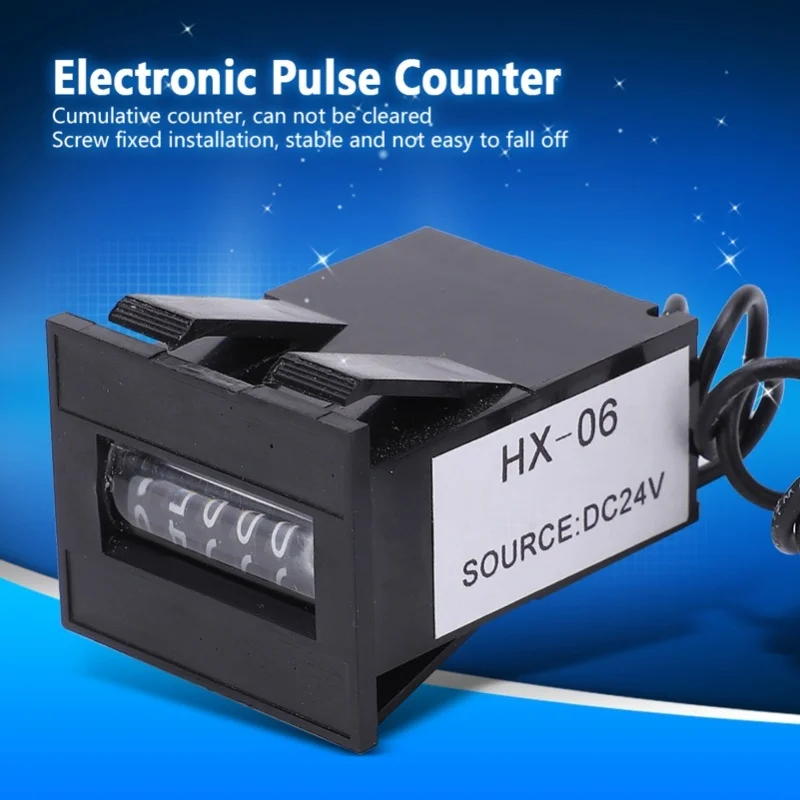 Electromagnetic Counter 6 Digits Electronic Industrial Totalizer With No Clear Function LY-0612-24V